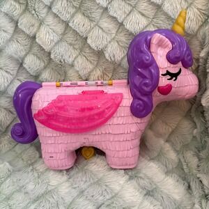 Polly‎ Pocket Pink & Purple Unicorn Party Playset Toy 12 pieces included